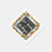 Herfst Zonnebloemen Zonnebloemen Zonnebloem Blesse Servet (Hoek)