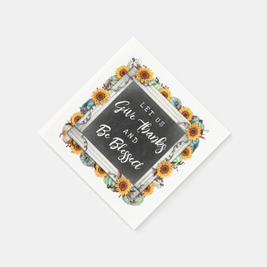 Herfst Zonnebloemen Zonnebloemen Zonnebloem Blesse Servet (Hoek)