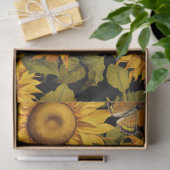 Herfst Zonnebloemvelden Vlinder Decoupage Tissuepapier (Geschenk)
