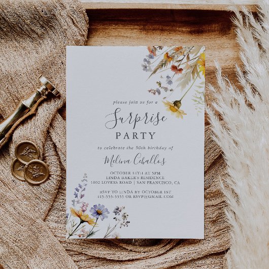 Herfst Zonneschijn Elegant Wildflower Surprise Par Kaart