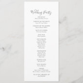 Herfst Zonneschijn Elegant Wildflower Trouwprogram Programmakaart (Achterkant)