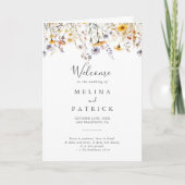 Herfst Zonneschijn Elegante Wildflower Gevouwen br Programma (Voorkant)