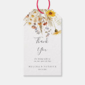 Herfst Zonneschijn Wildflower bruiloft Dank u Cadeaulabel (Voorkant)
