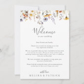 Herfst Zonneschijn Wildflower bruiloft welkomstbri (Voorkant)