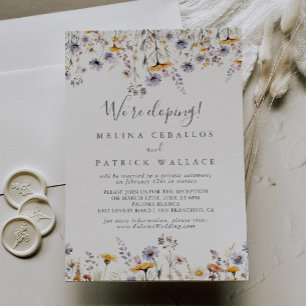 Herfst Zonneschijn Wildflower Elopement Receptie Kaart