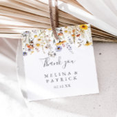 Herfst Zonneschijn Wildflower Huwelijksgunst Label