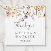 Herfst Zonneschijn Wildflower Huwelijksgunst Label (Voorkant)