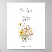 Herfst Zonneschijn Wildflower Kaarten en geschenke Poster (Voorkant)