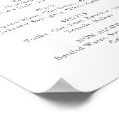 Herfst Zonneschijn Wildflower Wedding Drinken Menu Poster (Hoek)