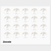 Herfst Zonneschijn Wildflower Wedding Envelop Afdi Ronde Sticker (Vel)