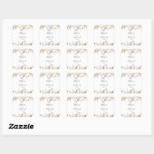Herfst Zonneschijn Wildflower Wedding Envelop Afdi Vierkante Sticker (Vel)