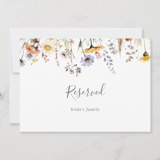 Herfst Zonneschijn Wildflower Wedding Reserved Sig (Voorkant)