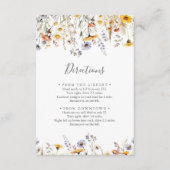 Herfst Zonneschijn Wildflower Wedding Routebeschri Informatiekaartje (Voorkant)