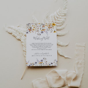 Herfst Zonneschijn Wildflower Wedding Wishing Well Informatiekaartje