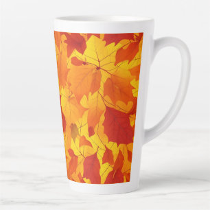 Herfst zonnig glanzend blad design latte mok