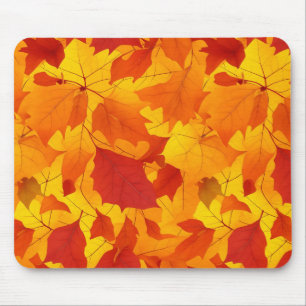 Herfst zonnig glanzend blad design muismat