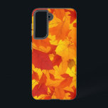 Herfst zonnig glanzend blad design samsung galaxy hoesje<br><div class="desc">Herfst zonnig glanzend blad design</div>