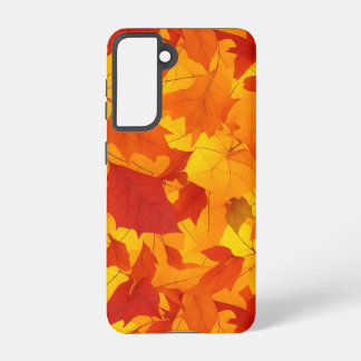 Herfst zonnig glanzend blad design samsung galaxy hoesje