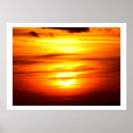 Herfst zonsondergang Jersey Poster (Voorkant)