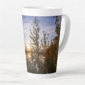 Herfst zonsondergang latte mok (Rechterhoek)