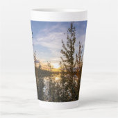 Herfst zonsondergang latte mok (Voorkant)