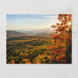 Herfst Zonsondergang   North Carolina Briefkaart