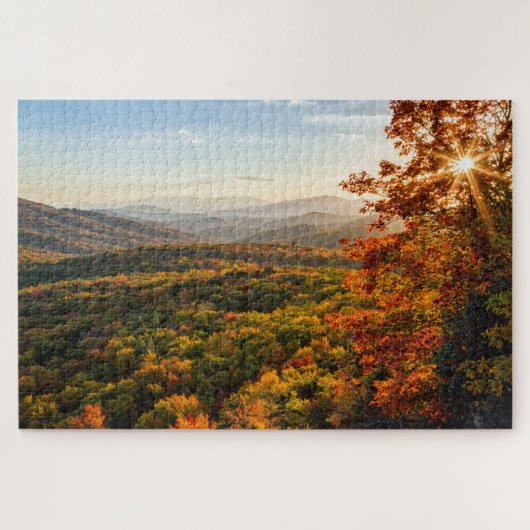 Herfst Zonsondergang | North Carolina Legpuzzel (Horizontaal)