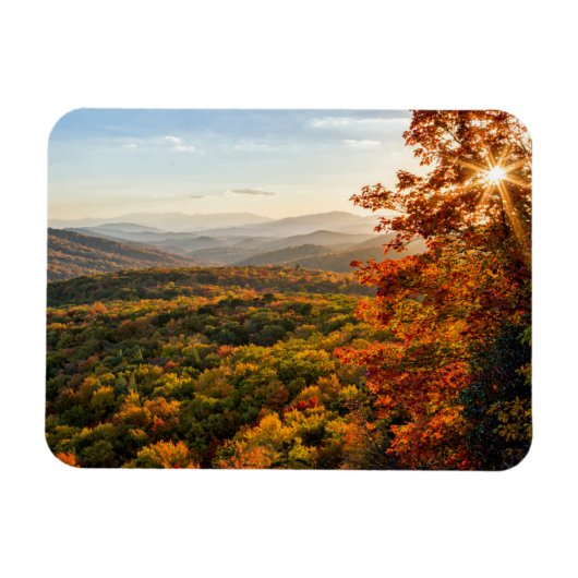 Herfst Zonsondergang | North Carolina Magneet (Horizontaal)