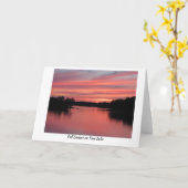 Herfst zonsondergang op Pine Lake Kaart (Gele Bloem)