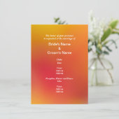 Herfst Zonsondergang Sinaasappel Blend Bruiloft Kaart (Staand voorkant)