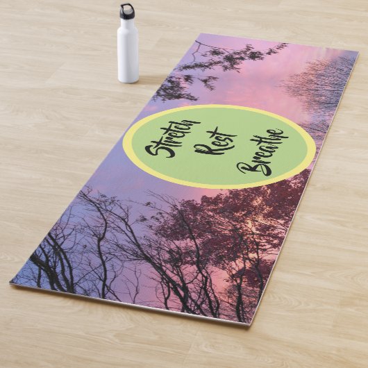 Herfst Zonsondergang Stretch Rust Adem Yoga Mat (In situ)