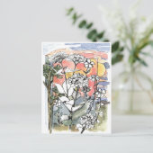 Herfst Zonsondergang Zomer Tuin Desert Briefkaart (Staand voorkant)