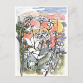 Herfst Zonsondergang Zomer Tuin Desert Briefkaart (Voorkant)