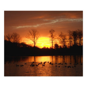 herfst zonsopgang foto afdruk