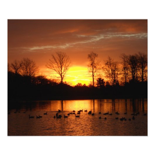 herfst zonsopgang foto afdruk (Voorkant)