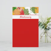 Herfst zwaait binnen briefpapier (Staand voorkant)