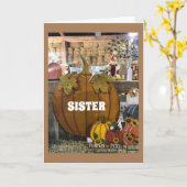 **HERFST** ZWAARDAG VOOR MIJN **SPECIALE ZISTER**  KAART (Gele Bloem)