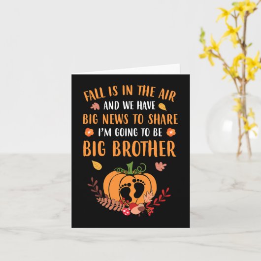 Herfst Zwangerschap Aankondiging Broeder najaar B (Gele Bloem)