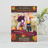 Herfst Zwangerschap Aankondiging met Afbeelding (Staand voorkant)