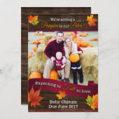 Herfst Zwangerschap Aankondiging met Afbeelding (Voorkant / Achterkant)