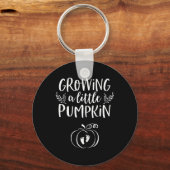 Herfst zwangerschapsaankondiging voor vrouwen door sleutelhanger (Voorkant)