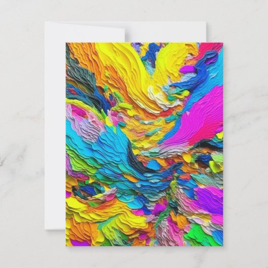 Herfst - zware acryl en papier feestdagenkaart (Voorkant)