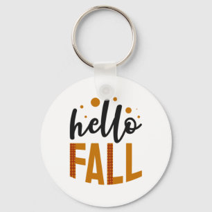 Herfst Zwart & Sinaasappel Hallo Herfst Sleutelhanger