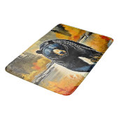Herfst Zwarte Beer Badmat (Gekanteld)