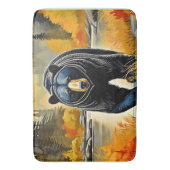 Herfst Zwarte Beer Badmat (Voorkant Verticaal)