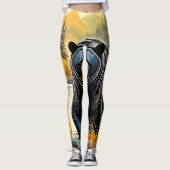 Herfst Zwarte Beer Leggings (Voorkant)