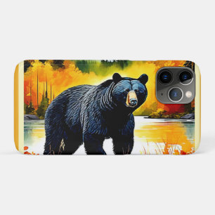 Herfst Zwarte Beer Rivier Ontwerp Case-Mate iPhone Case