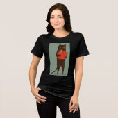 HERFST ZWARTE KAT POMPOEN FALL TRUI T-SHIRT (Voorkant volledig)