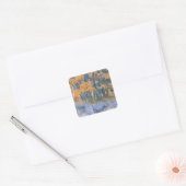 Herfstachtig Espenbos Vierkante Sticker (Envelop)