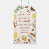 Herfstachtig sudderend potpourri cadeaulabel (Voorkant)